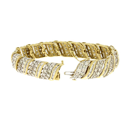 10.00ct Diamond Tennis Bracelet 10KT Yellow Gold