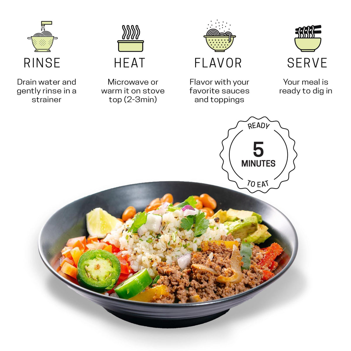 Konjac Rice Keto Pasta   12 Pack   Low Carb Keto Plant Based 100%   USDA Organic Premium Konjac Shirataki Rice   Carb Free