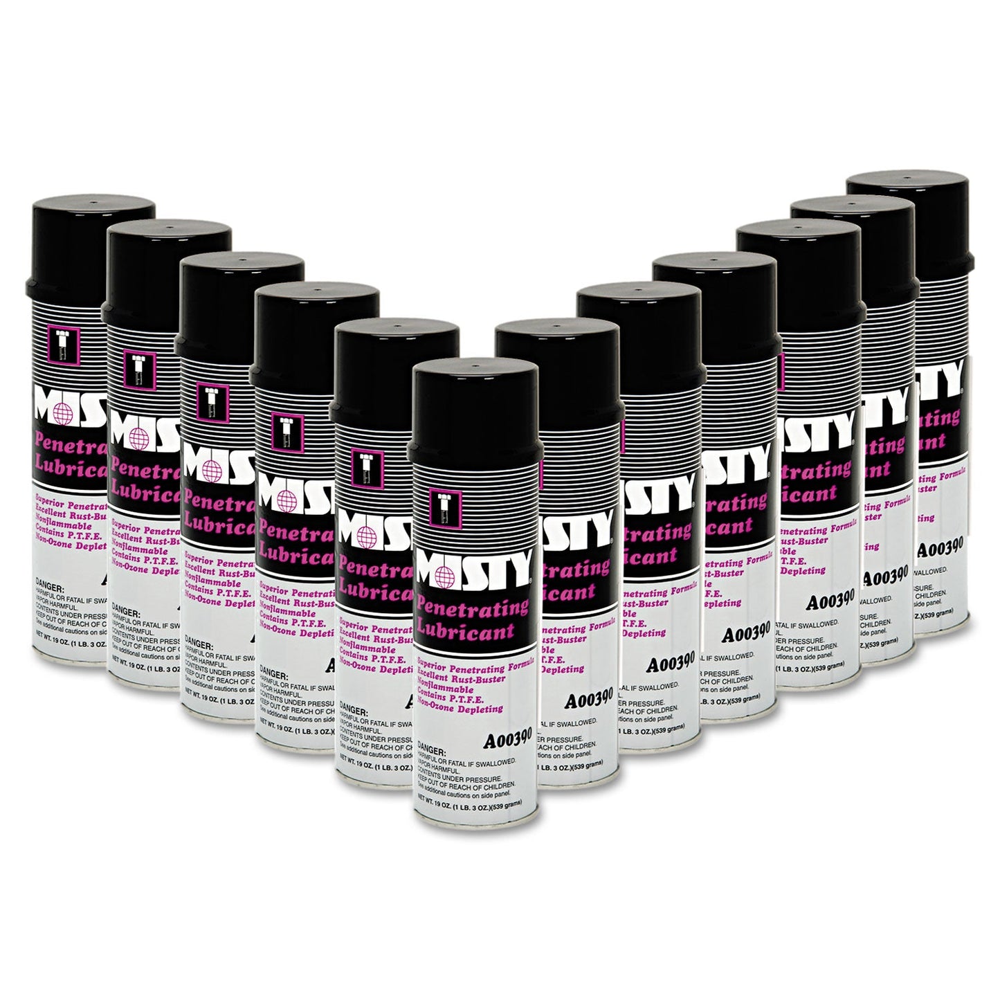 Misty Penetrating Lubricant Spray, 19 oz Aerosol Can, 12/Carton