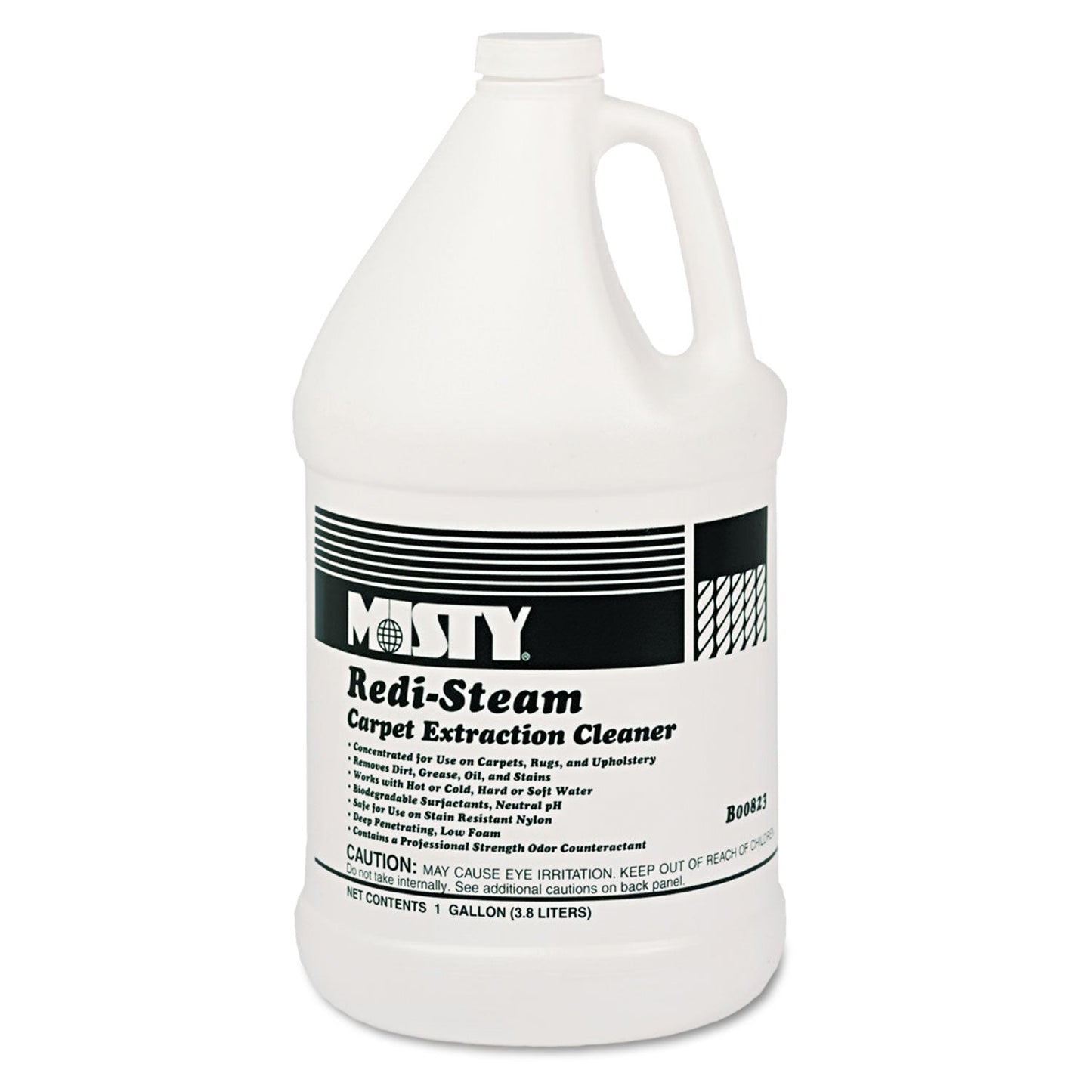 Misty Redi-Steam Carpet Cleaner, Pleasant Scent, 1 gal Bottle, 4/Carton