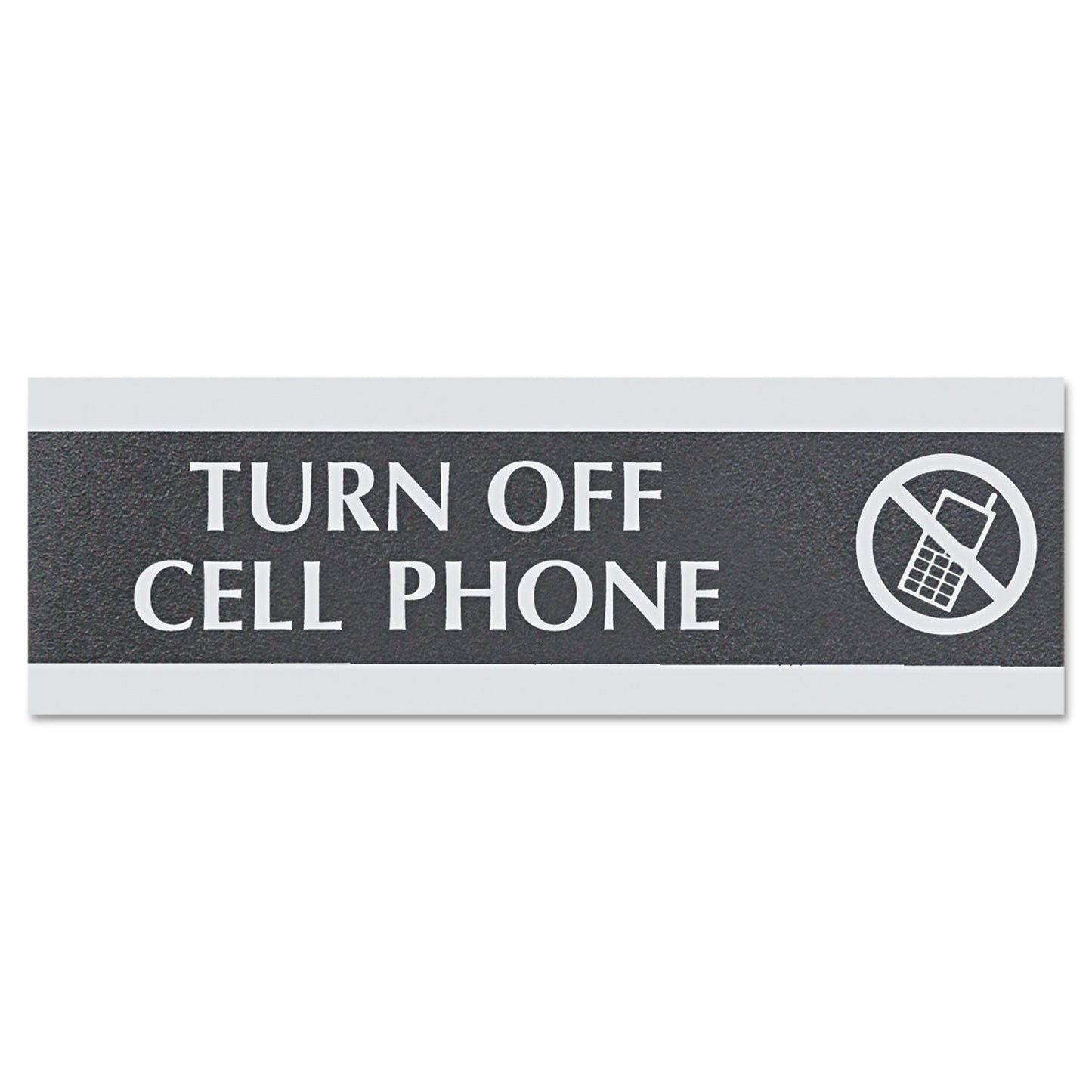 Headline Century Series Office Sign,TURN OFF CELL PHONE, 9 x 3