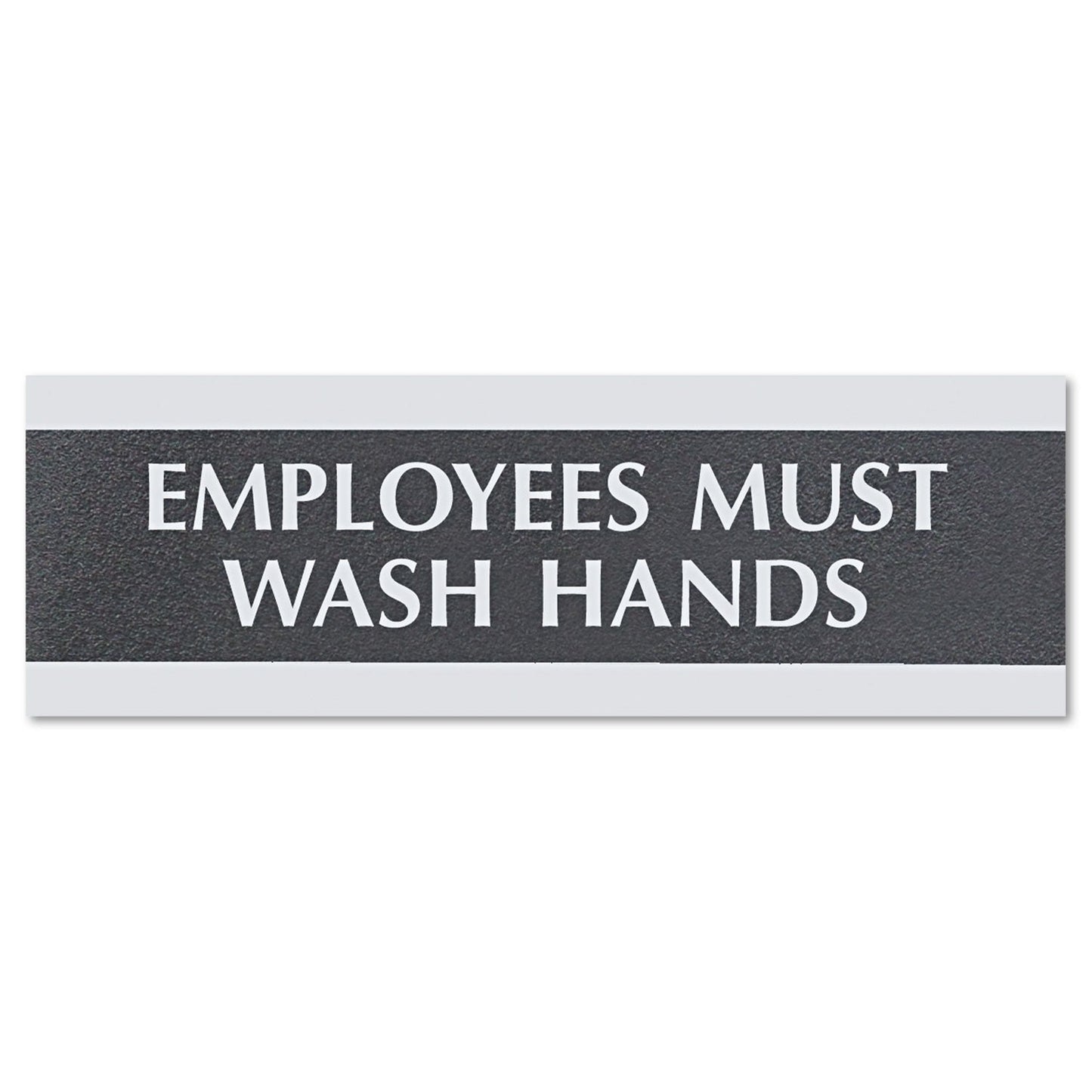 Headline Century Series Office Sign, Employees Must Wash Hands, 9 x 3
