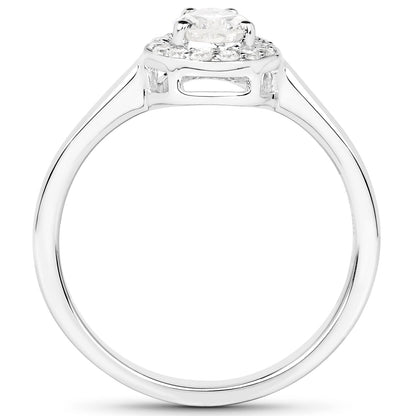 14K White Gold 0.64 Carat Genuine White Diamond Ring
