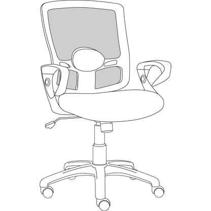 Alera Etros Series Suspension Mesh Mid-Back Synchro Tilt Chair, Supports Up to 275 lb, 15.74" to 19.68" Seat Height, Black
