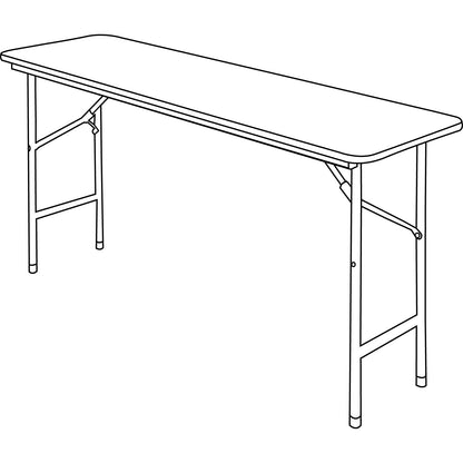 Alera Wood Folding Table, Rectangular, 71.88w x 17.75d x 29.13h, Mahogany