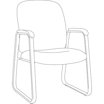 Alera Genaro Series High-Back Guest Chair, 24.60" x 24.80" x 36.61", Black