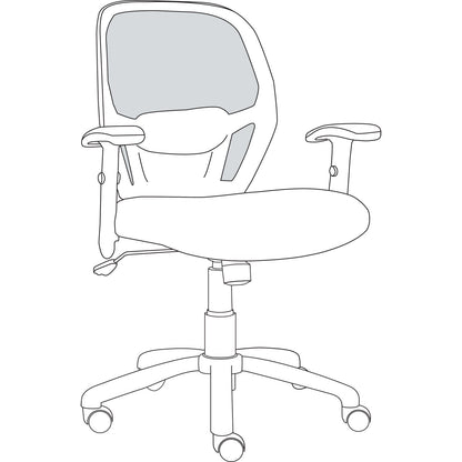 Alera Merix450 Series Mesh Big/Tall Chair, Supports Up to 450 lb, 19.88" to 23.62" Seat Height, Black