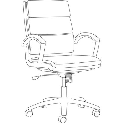 Alera Neratoli Mid-Back Slim Profile Chair, Faux Leather, Supports Up to 275 lb, Red Seat/Back, Chrome Base