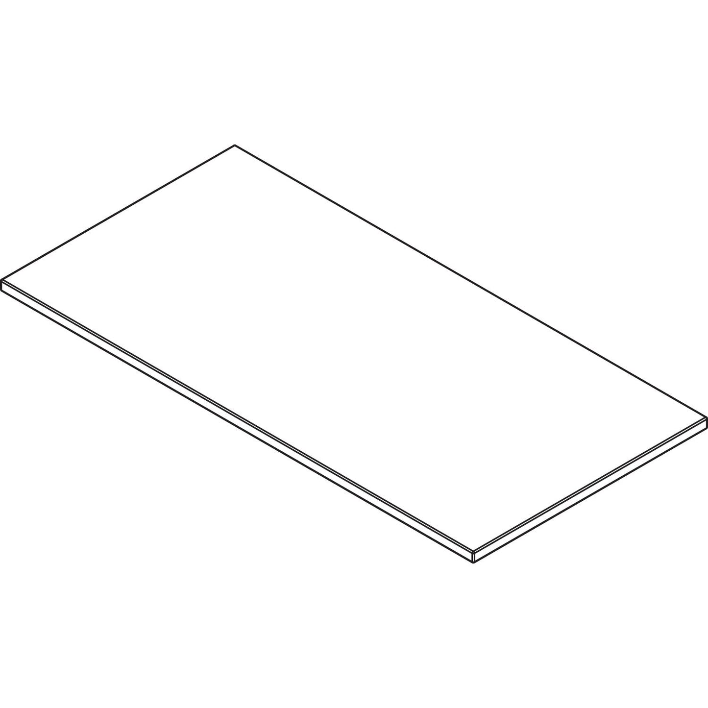 Alera Reversible Laminate Table Top, Rectangular, 47.63w x 23.63d, White/Gray