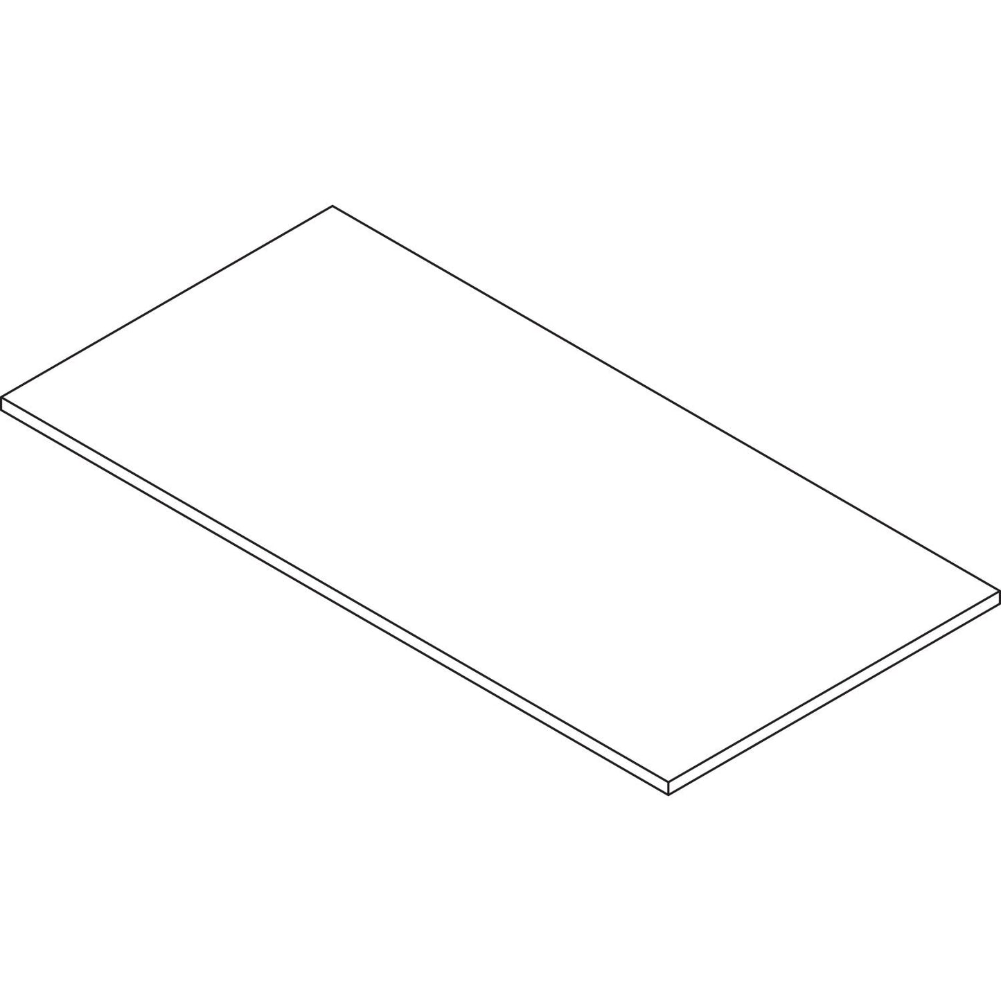Alera Reversible Laminate Table Top, Rectangular, 59.38w x 29.5d, White/Gray