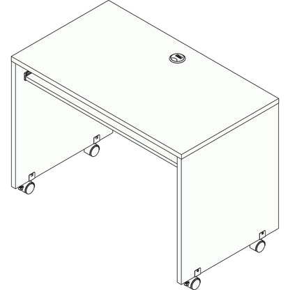Alera Valencia Series Mobile Workstation Desk, 41.38" x 23.63" x 30", Espresso
