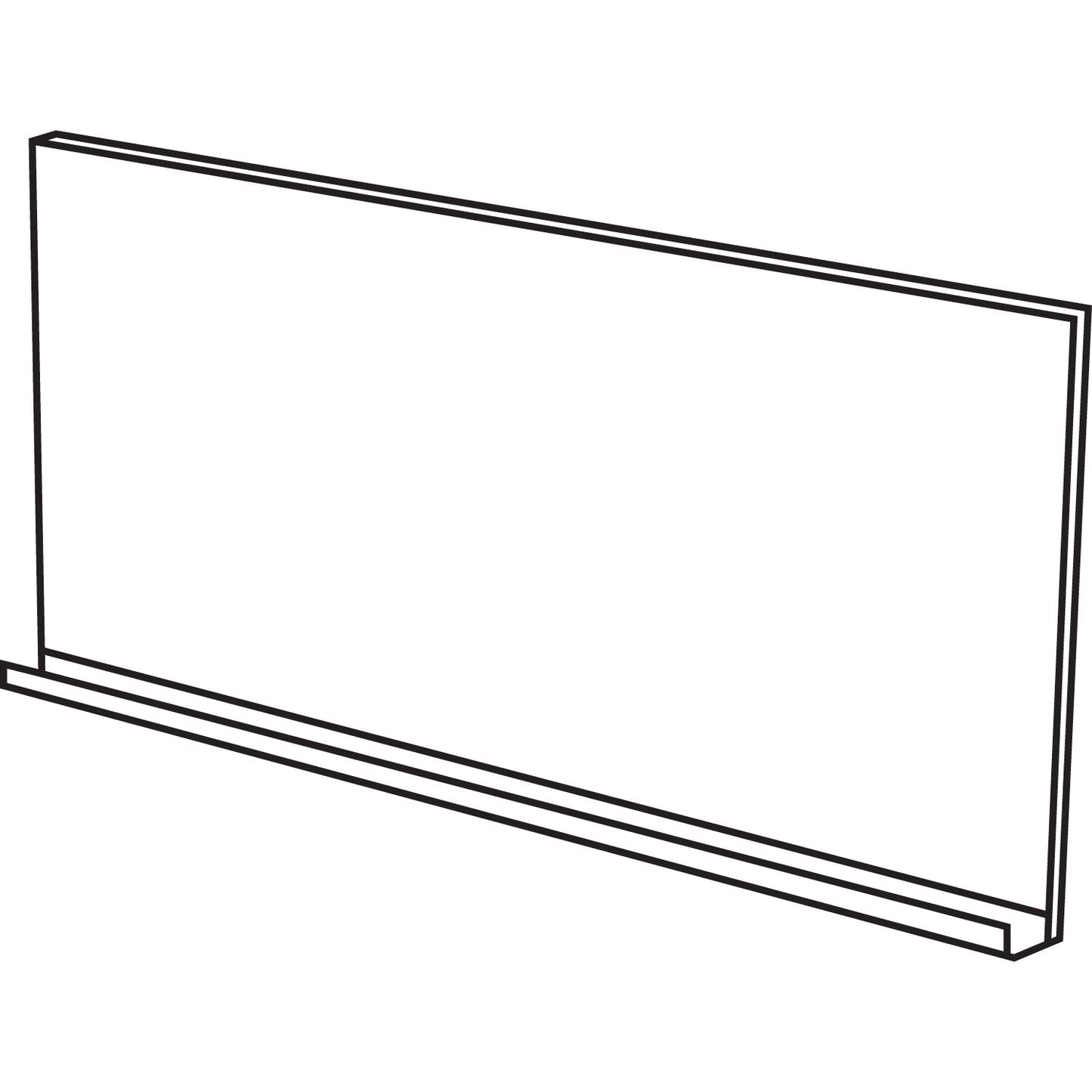 Alera Valencia Tackboard For Open Storage Hutch, 62.38w x 0.5d x 14h, Charcoal