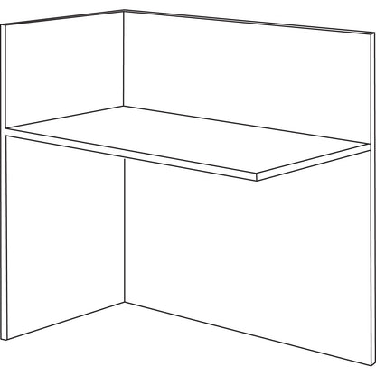 Alera Valencia Reversible Reception Return, 44.13w x 23.63d x 41.5h, Mahogany