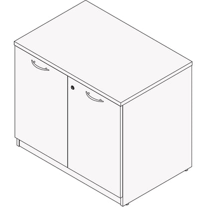Alera Valencia Series Storage Cabinet, 34 1/8w x 22 7/8d x 29 1/2h, Medium Cherry