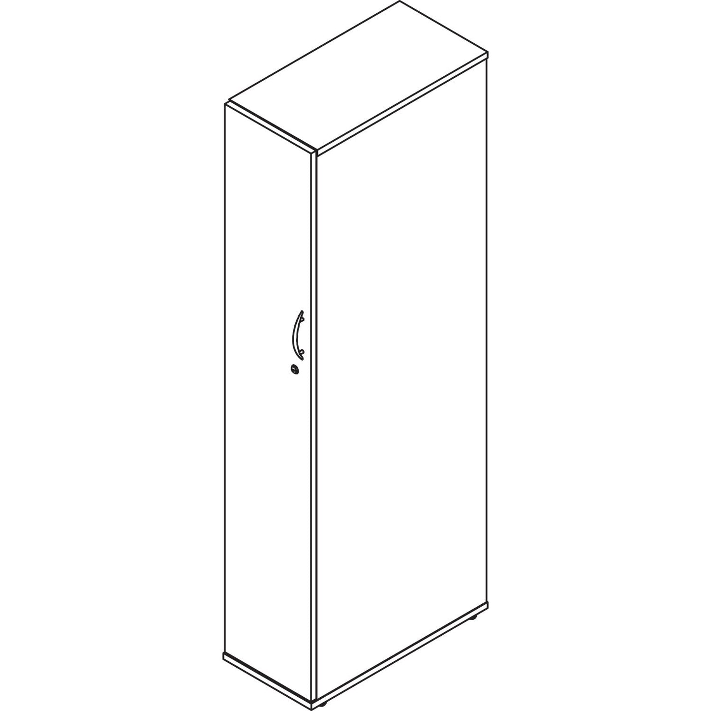 Alera Valencia Series Wardrobe, 11 7/8w x 23 7/8d x 65h, Medium Cherry