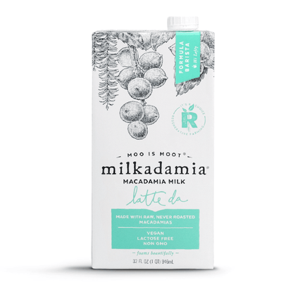 Milkadamia Latte Da Macadamia Milk - 2 cases of 12, 32oz cartons (24 total)