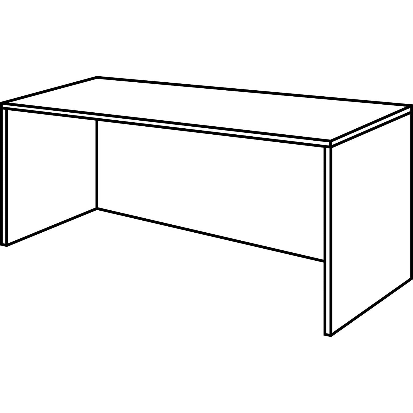 Bush Series C Collection 72W Credenza Shell, Hansen Cherry