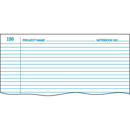 Boorum & Pease Laboratory Notebook, Data/Lab-Record Format, Black/Red Cover, 10.38 x 8.13, 300 Sheets
