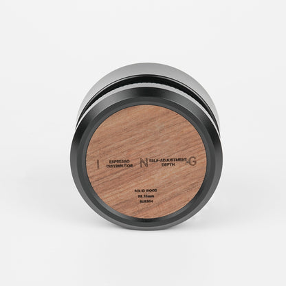 Gravity Tamper and Distributor with Wooden Lid