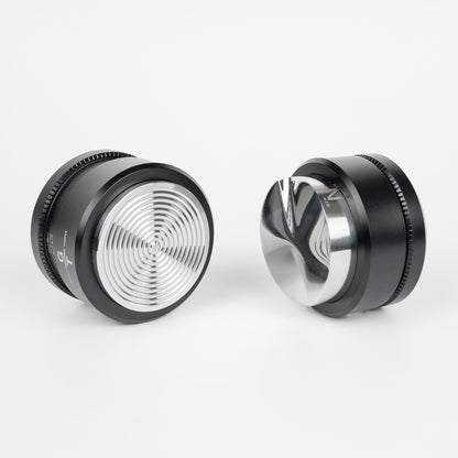 Gravity Tamper and Distributor with Wooden Lid