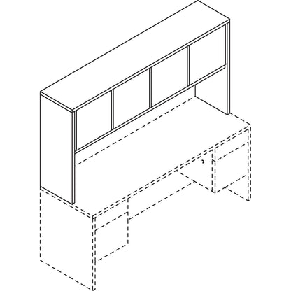 HON 10500 Series Stack-On Storage Unit, 60w x 14.63d x 37.13h, Mahogany