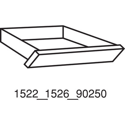 HON Laminate Angled Center Drawer, 22w x 15.38d x 2.5h, Harvest