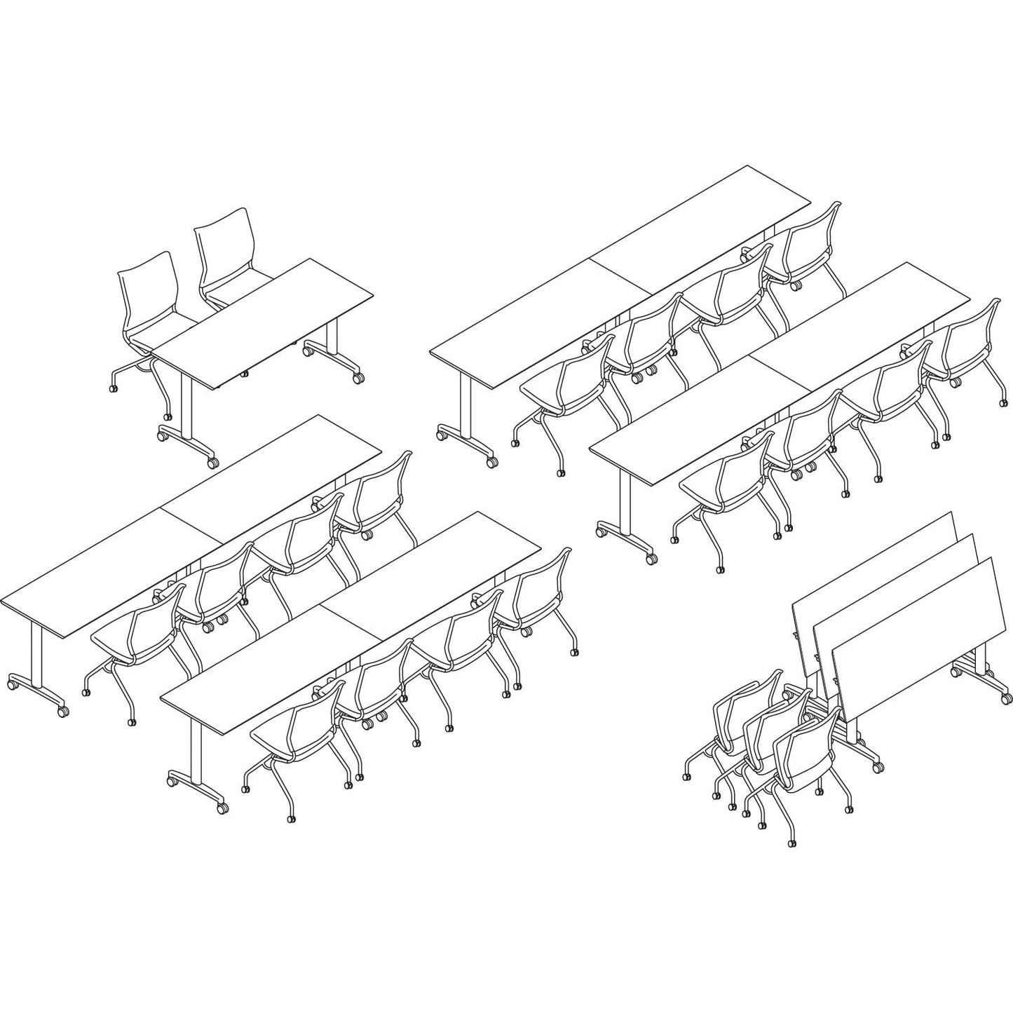 HON Huddle T-Leg Base for 24" and 30" Deep Table Tops, 39.25w x 23.5d x 23.38h, Black