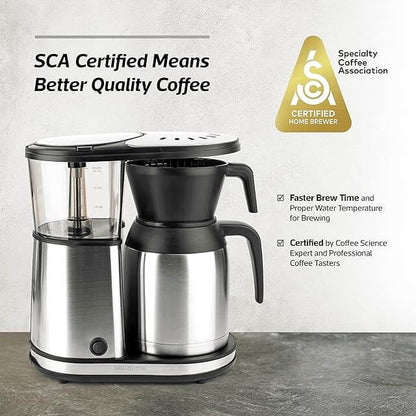 Bonavita 5-Cup Coffee Maker, Thermal Coffee Brewer – Compact Size, Elegant, and Precise, BPA-Free