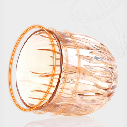 Flame Crystal Cut Glass Coffee Cup