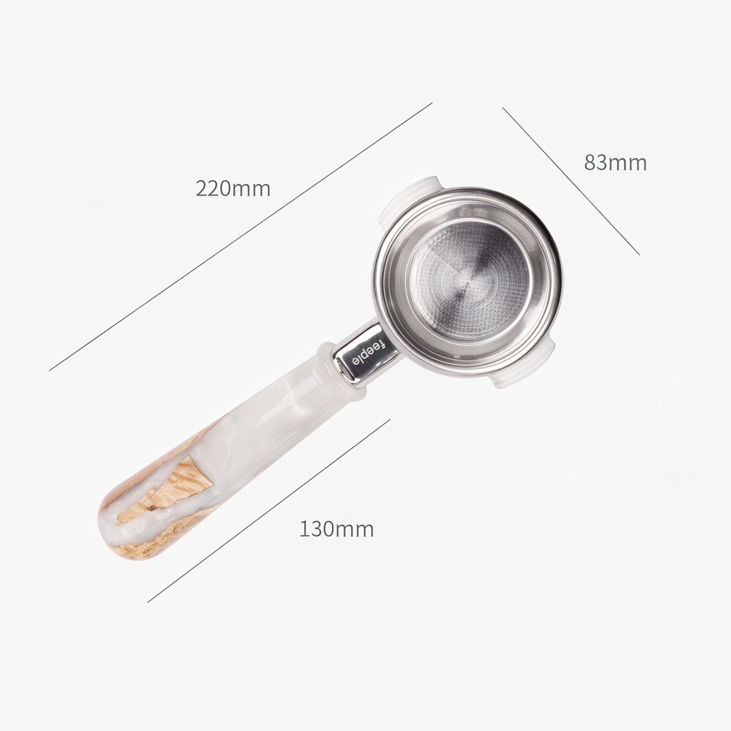 Walnut & Resin Handle Bottomless Portafilter