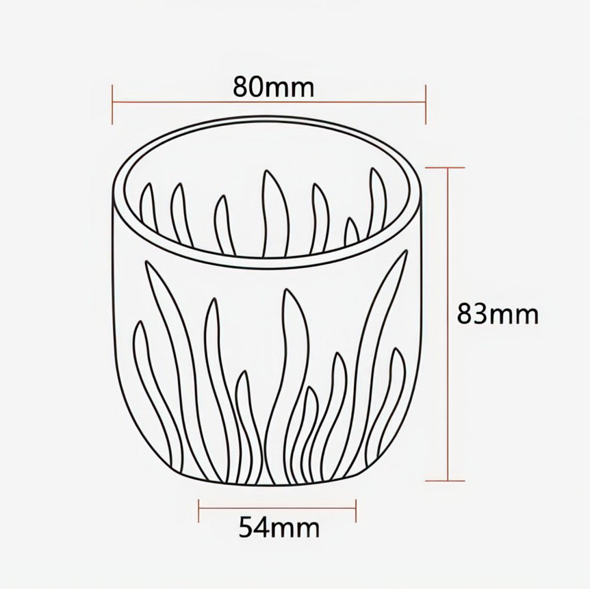 Flame Crystal Cut Glass Coffee Cup