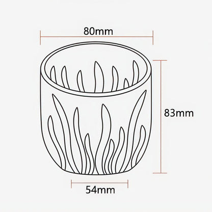 Flame Crystal Cut Glass Coffee Cup