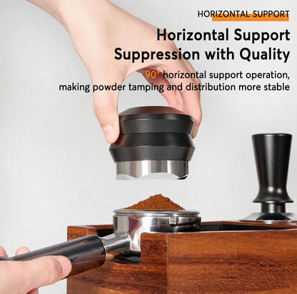 Wooden Coffee Tamper Station with Knock Box