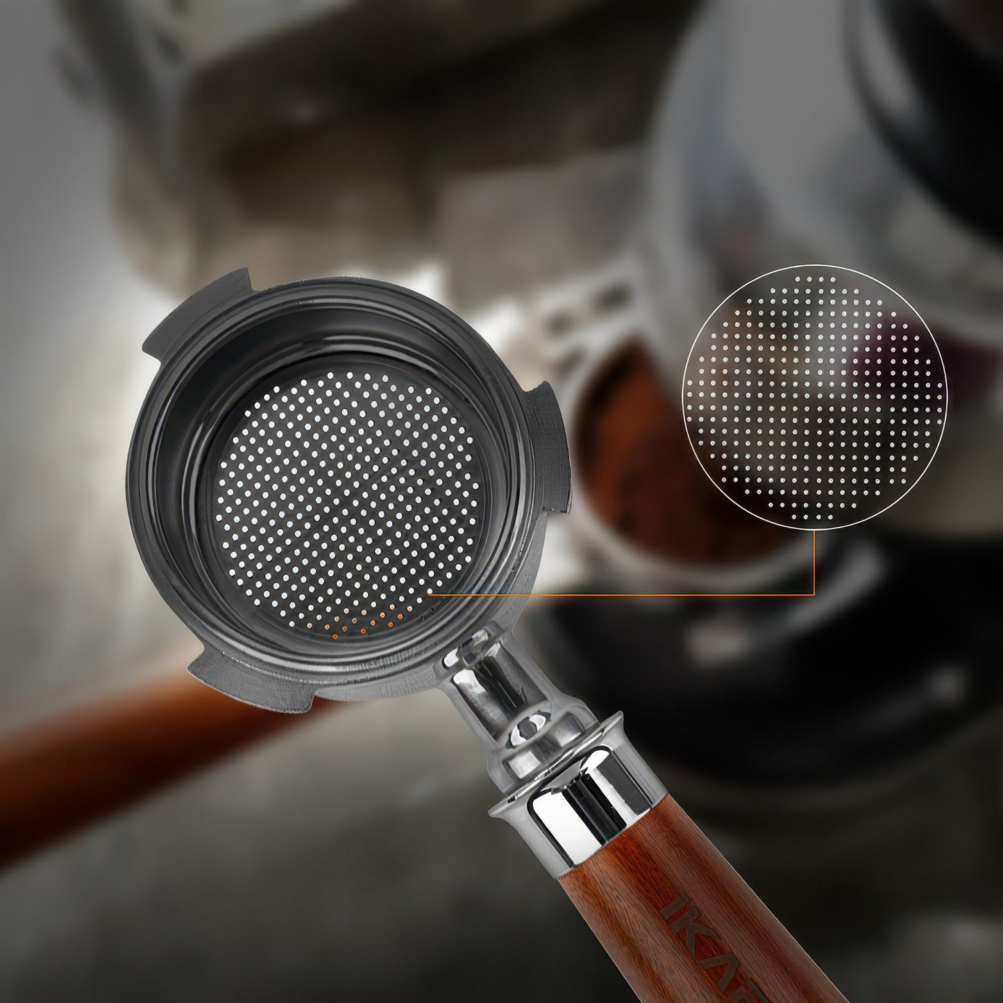 Solid Wood Handle Bottomless Portafilter