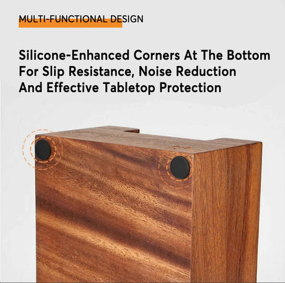 Wooden Coffee Tamper Station with Knock Box