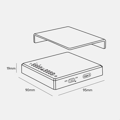 Weiner Psyche Mini Electronic Coffee Scale