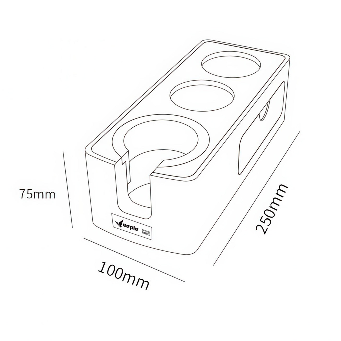 Barista Tamping Station with Knock Box Storage