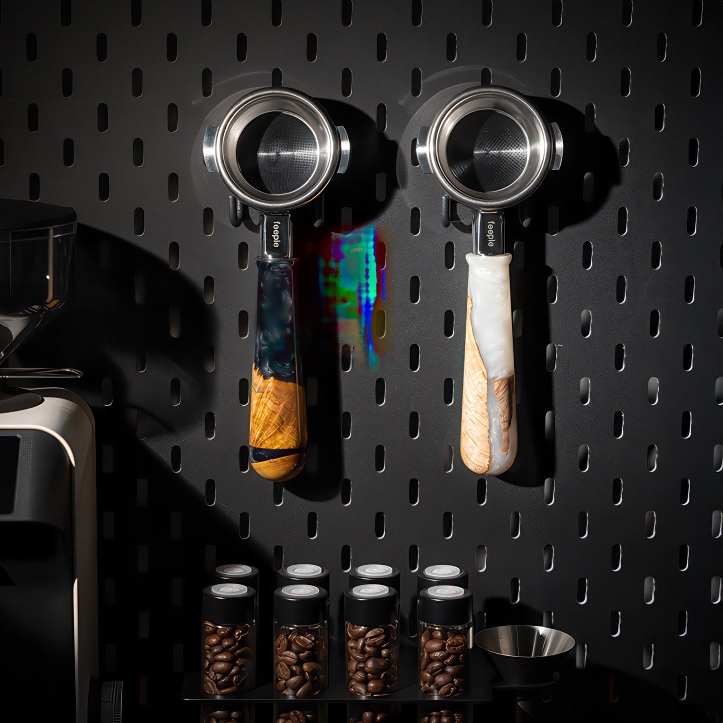 Walnut & Resin Handle Bottomless Portafilter