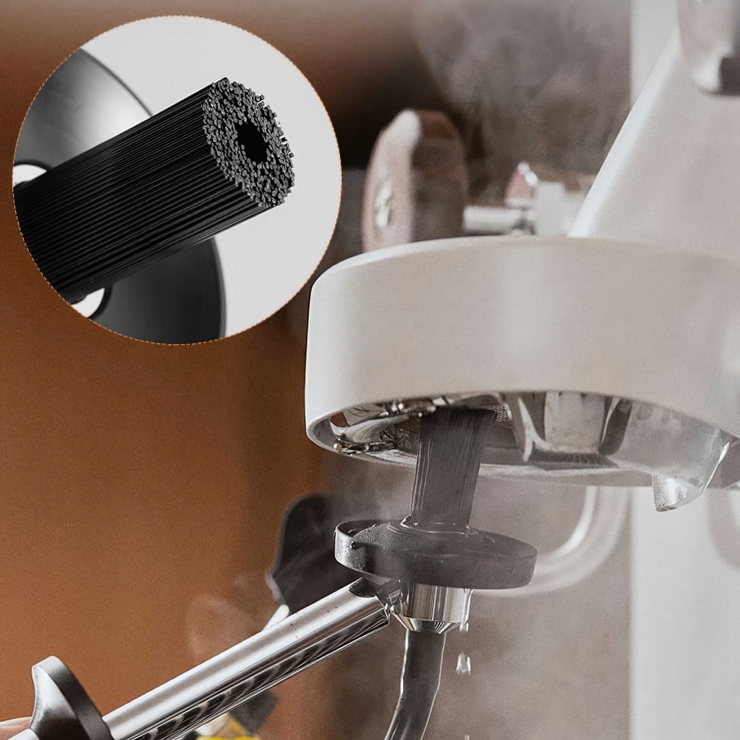 Espresso Coffee Machine Steam Cleaning Brush