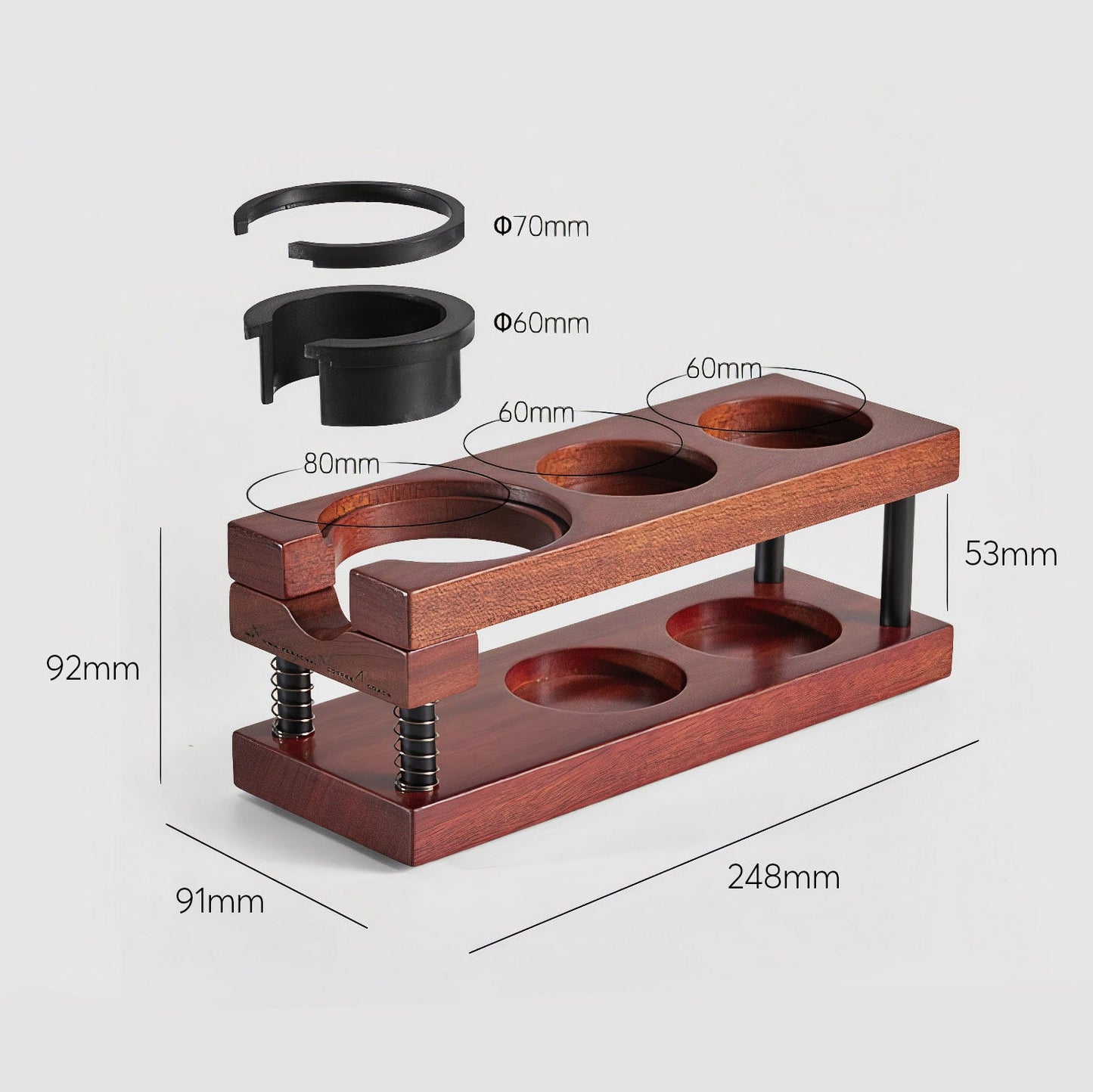 Espresso Tamping Holder with Spring Feedback