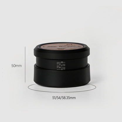 Gravity Tamper and Distributor with Wooden Lid