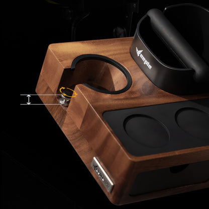 Barista Tamping Station with Knock Box Storage