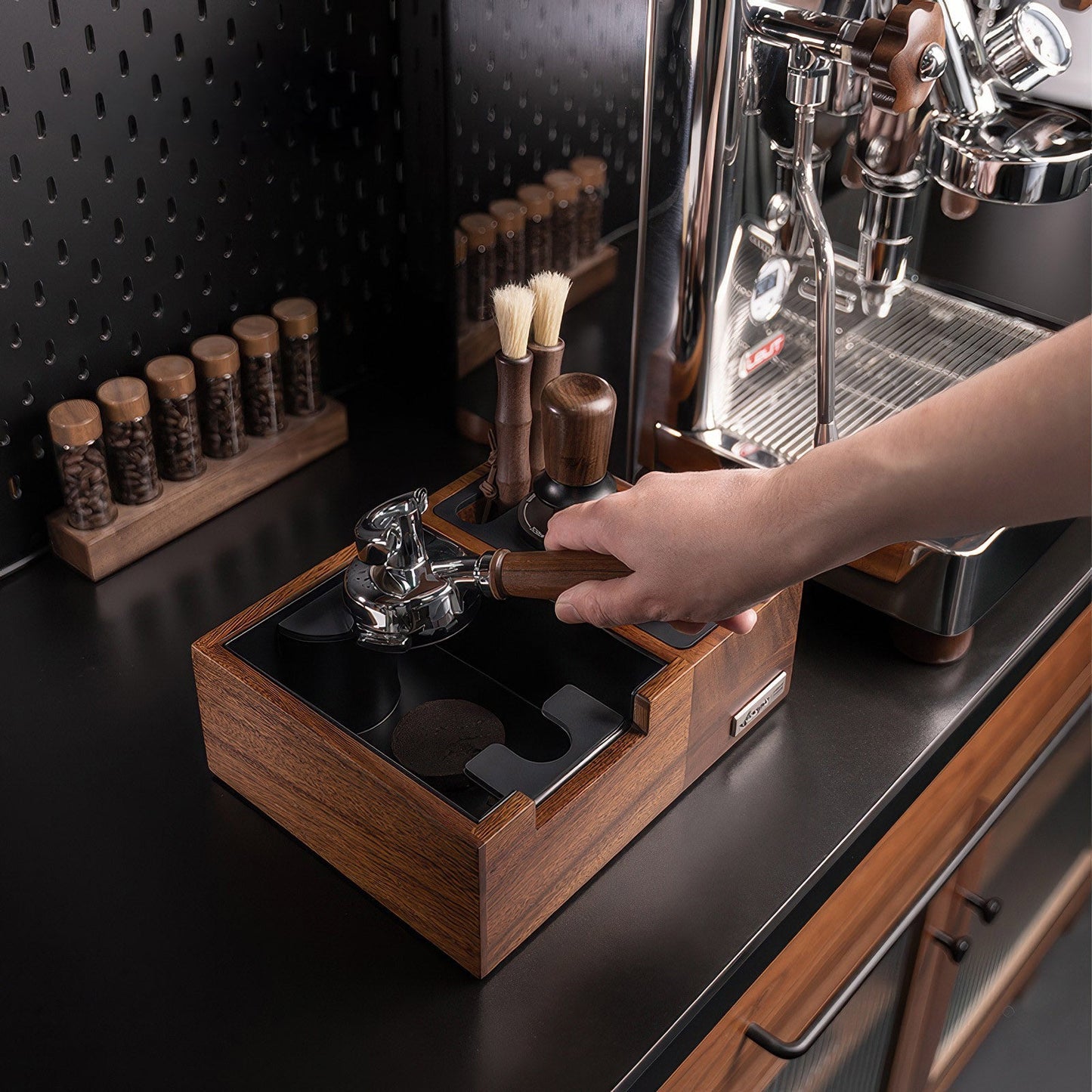Multi-Function Coffee Tamping Station
