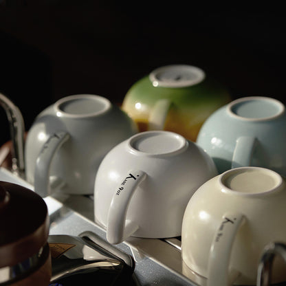 Embossed Ceramic Latte Cup 280ml