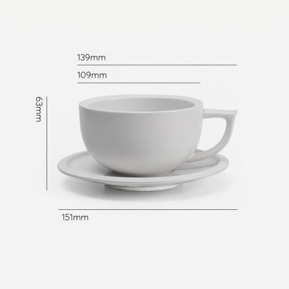 Embossed Ceramic Latte Cup 280ml