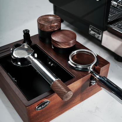 Black Edition Wooden Tamper And Distributor