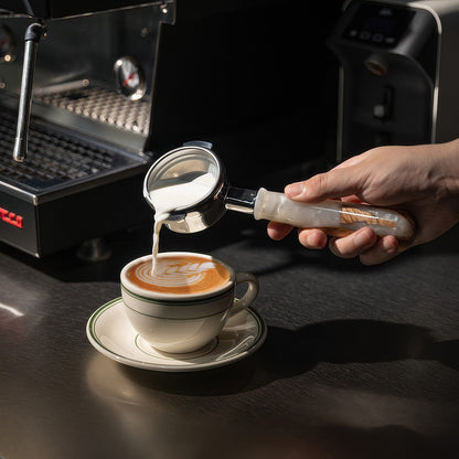 Walnut & Resin Handle Bottomless Portafilter