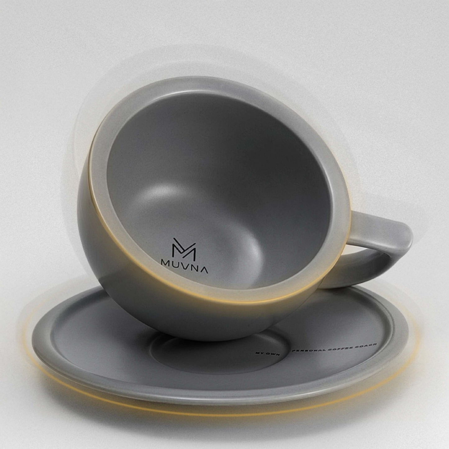 Embossed Ceramic Latte Cup 280ml