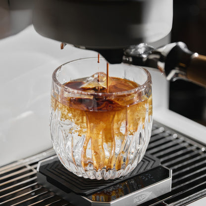 Flame Crystal Cut Glass Coffee Cup