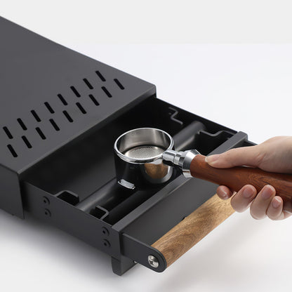 Drawer Coffee Knock Box with Wood Handle